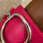 Franco Sarto  mandy Slip On Silver Hardware Dark Pink Sandals 8.5 Photo 4