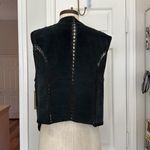 90s Vintage crochet and leather vest Black Size XL Photo 1