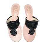 Jack Rogers black leather thong wedge sandals! Photo 1