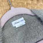 Lovers + Friends gray kappa eyelash fuzzy open front cardigan Photo 3