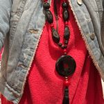 Chico's Elegant Black and Red Beaded Necklace Photo 2