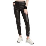 Spanx  Leather-Like Faux Leather Jogger‎ Pants Joggers in Noir Black Size Medium Photo 5