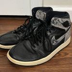 Jordan Nike 1 Black Snake Retro High Top Sneakers Size 7 US Photo 1