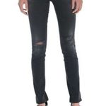 frame denim Le Skinny De Jeanne Rexford Wash Charcoal Black Distressed Size 27 Photo 0