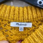 Madewell  Windemere Pointelle Mustard Crewneck Pullover Sweater Size XXS Photo 3