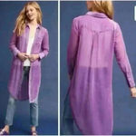 Akemi + Kin Anthropologie  Purple Velvet Duster, size XS Photo 1