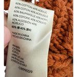 Free People My Only Sunshine Chunky Open Knit Turtleneck Sweater Orange Sz Small Photo 12