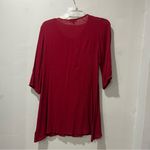 Umgee red tunic size Small Embroidered V Neck Ties Elbow Sleeve Boho Photo 5