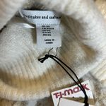 Cupcakes and Cashmere White Cream Turtleneck Reindeer and Snow Gold Embroidered Sweater Photo 6