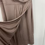 Michael Stars  Large Brown Jersey Lena Drape Midi Tank Dress Photo 8