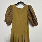 Free People NEW  Temperley Jumpsuit Khaki Green Puff Sleeve Sm Goblincore Fairy Photo 6