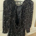 Gianni Bini  Black Sequin Dress with Open Back Photo 2