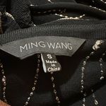 Ming Wang  designer black and white knit sweater size small full zip Photo 1