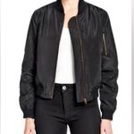 frame denim Frame Women's Black Bomber Jacket Photo 0