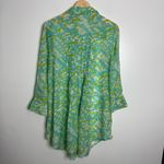 Diane Von Furstenberg ‎ Silk Cotton Swimsuit Cover Up Tunic Semi Sheer Size Large Photo 6