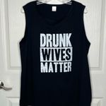 No Brand Sz 2XL Drunk Wives Matter Black Tank Top Funny Graphics Photo 6