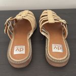 New DV By Dolce Vita Falcon Raffia Buckle Mules Slip On Natural Size 8.5 Tan Photo 5