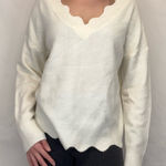 ee:some Women's Fuzzy Sweater M/L Med Medium Lg Large Ivory Cream Off White Warm Photo 0