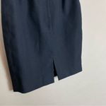 Vintage Mini Pencil Skirt Pinstripes Back Vent Office Navy‎ Blue Parisian Fabric Size 00 Photo 3