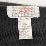 VTG Silk Angora Wool Cardigan Sweater Womens 20W Beaded Bling Retro Glam Artsy Black Photo 3