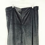 Eloquii Glitter Embellished High Waist Wide Leg Velvet Trousers 24 Black Photo 4