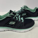 Skechers Women's Lite Weight Memory Foam Sneakers Size 10 Shoes Navy Teal Photo 0