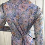Laundry by Shelli Segal Long Sleeve Floral Mesh Wrap Dress Size 4. D20 Photo 11