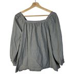 J.Crew Black & White Penny Gingham Plaid Long Sleeve Top 12 Photo 2