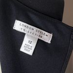 London Style  Black Lace Panel Midi Sheath Dress Women’s Sz 12 Sleeveless Pencil Photo 7