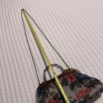 Floral Beaded Bead Purse Handbag With Shoulder Chain Orange And Blue Flower Photo 6