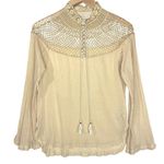 Free People Women’s On the Island Boho Light Yellow Crochet Top Photo 0