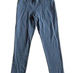 Betabrand  Pull-On Blue Print Ankle Pants Casual Office Everyday Medium Petite Photo 0