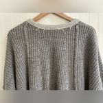 Free People Take Me Over V-Neck Sweater Oversized Knit Distressed Gray Size XS/S Photo 7