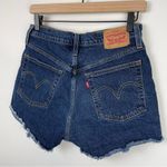 Levi's Levi’s 501 Dark Wash Denim Jean Shorts Sz 28 Raw Hem Photo 4