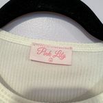 Pink Lily  white ribbed tshirt bodysuit Photo 1