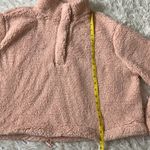 Double Zero New Women’s blush Sherpa Snap pullover sweatshirt size Large Photo 4