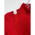 Catherine Malandrino New Popover Sweater Womens M Red Cut Out Long Sleeve $68 Photo 1