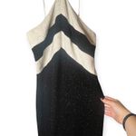 NWT Bari Jay Black Silver Glitter Maxi Gown Crisscross Back Formal Dress Sz 14 Photo 5