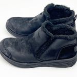 Ryka Namaste Black Faux Fur Lining Round Toe Slip On Winter Ankle Boots, Size 9 Photo 6