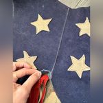 Unique Vintage VTG 1960's 70's Woodstock Fringe Vest RARE Rock Hippie Stars Patriotic Red Blue Photo 13