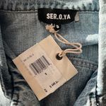 SER.O.YA Laura Denim Shirt Dress, Blue Wash Size S New w/Tag Retail $448 Photo 14
