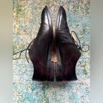 Emporio Armani Vintage black leather tie loafers, size 38.5 Photo 6