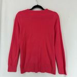 New York & Company Long Sleeve V Neck Basic Sweater Womens Medium Pink Photo 6