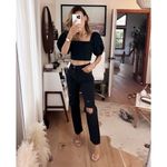 Abercrombie & Fitch Abercrombie Ankle Straight Ultra High Rise Jeans Photo 7