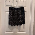 Ann Taylor NWT‎ Loft Womens Skirt Size 12 Black Beige Lace Overlay Lined Party Cocktail Photo 4