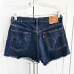 Levi's 501 Dark Wash Cut-Off High Rise Jean Shorts size 30 Photo 4