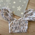 Abercrombie & Fitch Floral Puff Sleeve Crop Top Size XS Photo 5