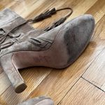 Joie  Knee High Suede Lace-Back Stiletto Boots - Size 37 Photo 4