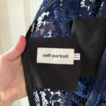 Self Portrait Bellis Navy Lace High Neck Bandeau Top Mini Cocktail Party Dress 4 Black Photo 3