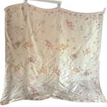 Anne Klein Vintage Romantic 100% Silk Scarf Floral Print 33" Pink Green Photo 3